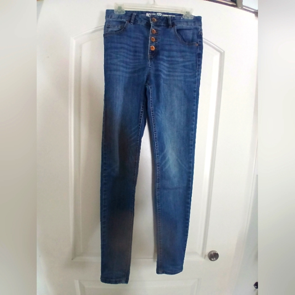 Womens Route 66 High Waisted Skinny Jeans